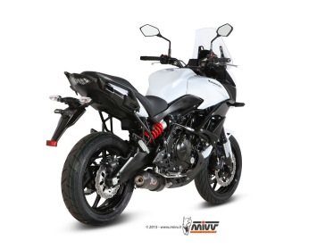 Mivv Oval Carbon Compleet 2in1 Uitlaatsysteem met E-keur Kawasaki Versys 650 2015 > 2020